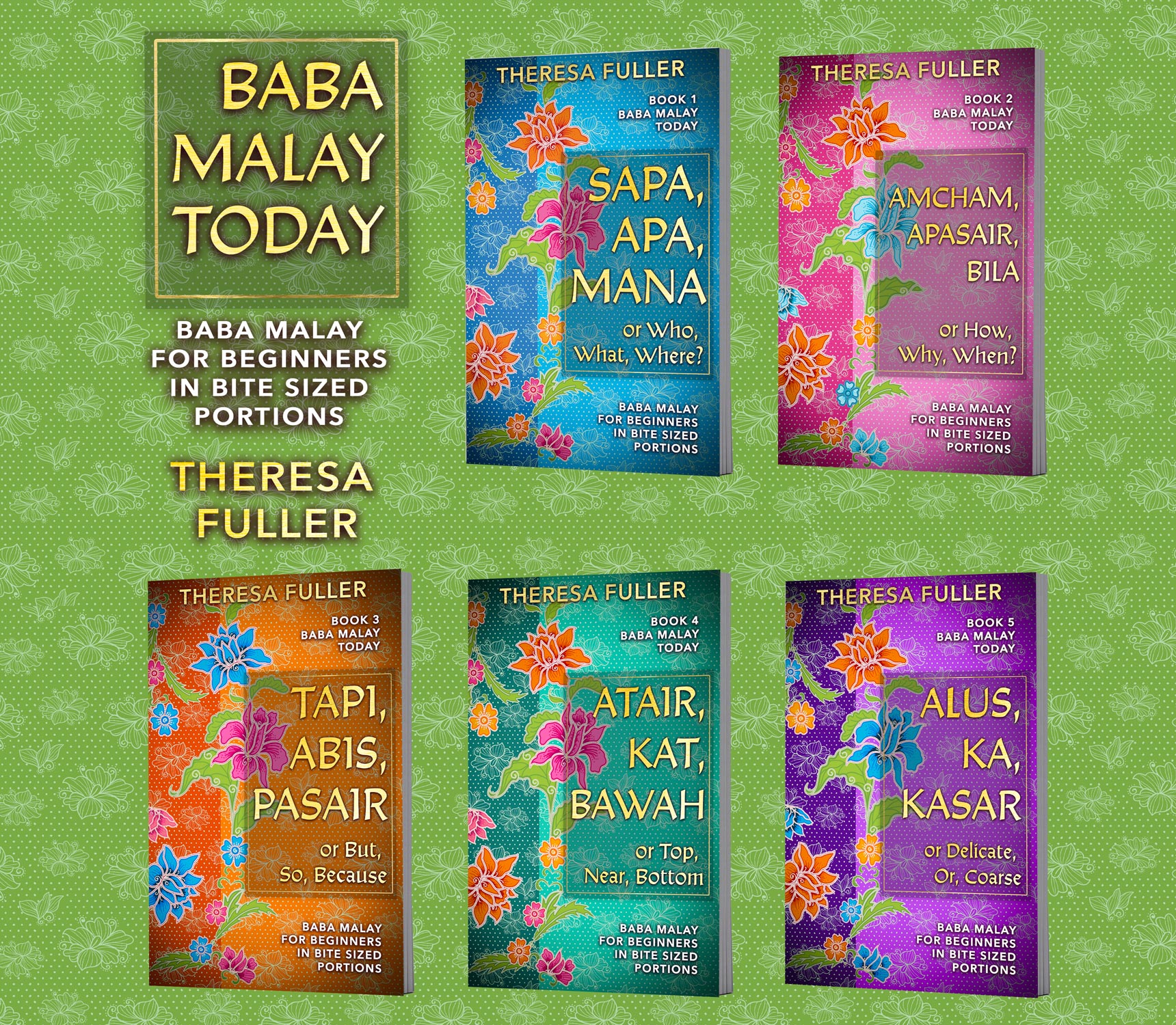 Baba Malay Today Banner showing 5 out of 8 books.